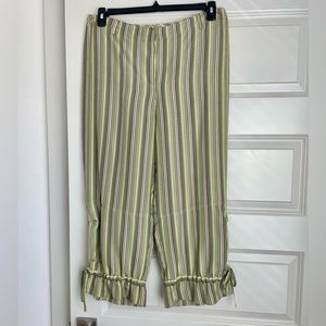 NWT Cute & Sassy Silk Striped Pants